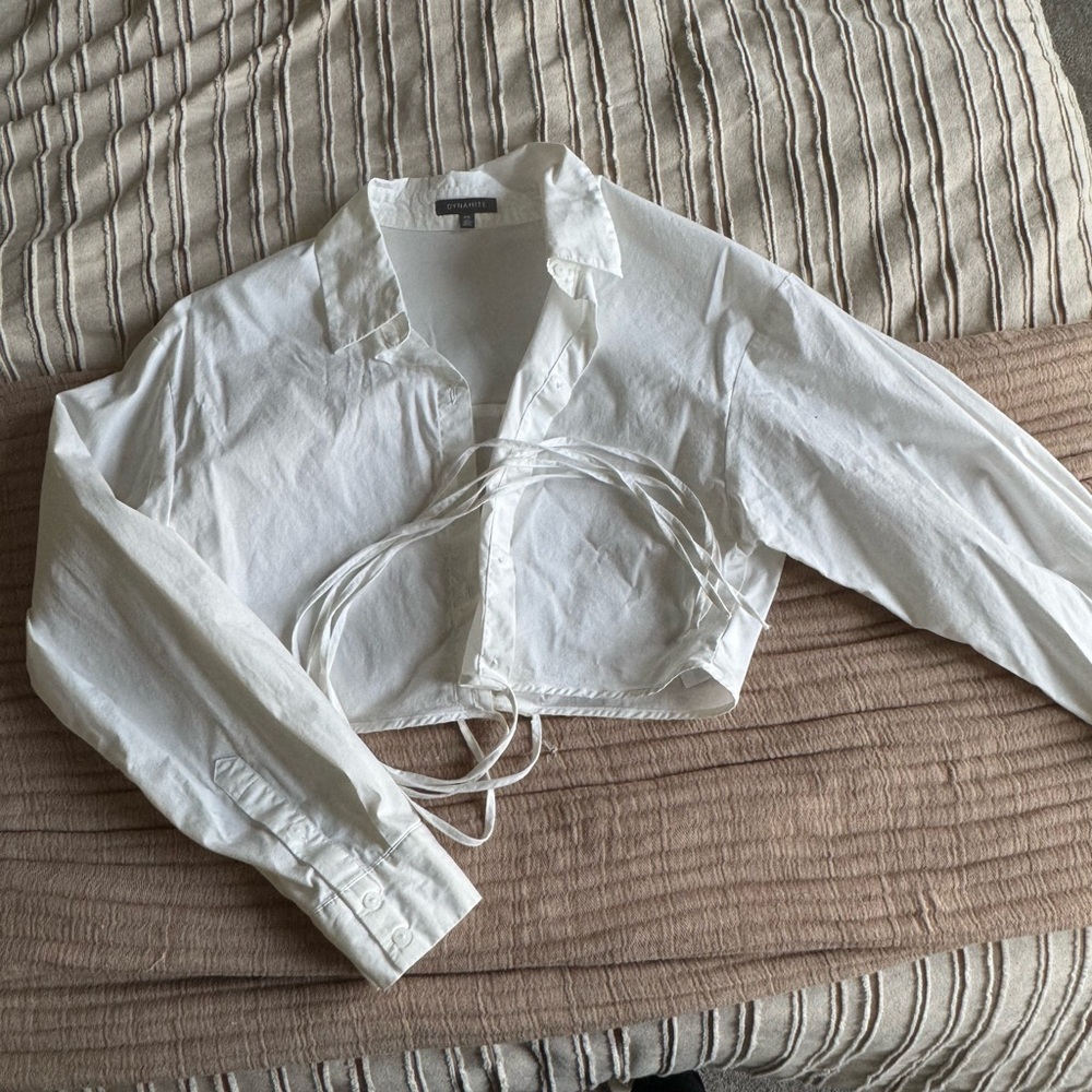 Dynamite White Crop Top